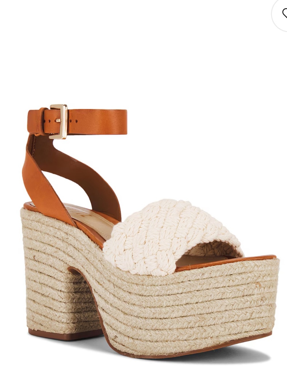 SCHUTZ Isabel Cutout Platform Sandal in Cru